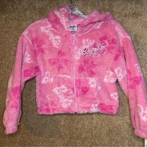 Barbie Fuzzy Pink Kids Hoodie
